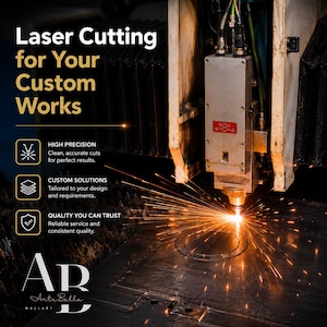 Laser Cutting Service Any Size Any Thickness Any Steel Material, Sheet Bending, Steel Part Bending, Fast Shipping, Made to Order Metal Works