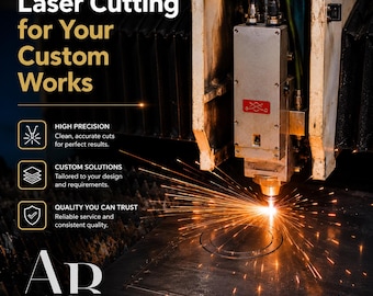 Laser Cutting Service Any Size Any Thickness Any Steel Material, Sheet Bending, Steel Part Bending, Fast Shipping, Made to Order Metal Works