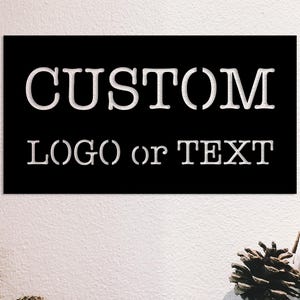 Letrero de metal con logotipo personalizado, letrero exterior personalizado, letrero de bar personalizado, letrero decorativo con su logotipo, letrero de tienda grande resistente al agua, letrero comercial de acero