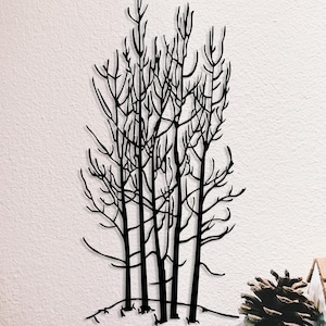 Tree Forest Metal Wall Art, Tree of Life Decor,  Metal Tree Decoration, Nature Home Decor,Farmhouse Outdoor Wall Hanging, Nature Lover Gift