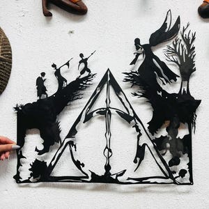 Magic School Wizard Metal Decor, Movie Fans Gift, Witchcraft Decor, Movie Scene Art, Gift for Boys Room, Fantasy Book Art,Magic Wall Decor