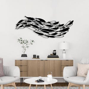Fish Family Metal Wall Art, School of Fish Wall Decor, Nautical Decor, Home Office Decor, Aquarium Decor, Sea Lover Gift, Housewarming Gift