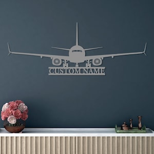 Letrero personalizado con nombre de avión, regalo de aviación personalizado, letrero con nombre de aeronave, letrero de hangar, letrero con nombre de piloto, letrero de avión RC, arte mural de la Fuerza Aérea Silver