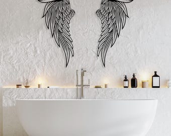 Großer Engel Flügel Metall Wand Kunst, Engel Metall Wand Skulptur, Hauptdekoration, Christliche Wand Kunst, Schlafzimmer Wand dekoration, Muttertags Geschenk