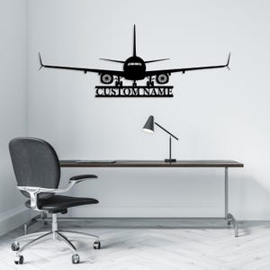 Gepersonaliseerde vliegtuignaambord, aangepast luchtvaartcadeau, bord naam vliegtuig, hangarbord, bord piloot, bord RC vliegtuig, kunst aan de muur luchtmacht