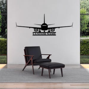 Letrero personalizado con nombre de avión, regalo de aviación personalizado, letrero con nombre de aeronave, letrero de hangar, letrero con nombre de piloto, letrero de avión RC, arte mural de la Fuerza Aérea imagen 5