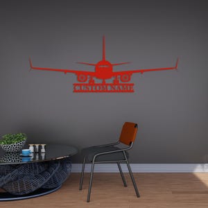 Letrero personalizado con nombre de avión, regalo de aviación personalizado, letrero con nombre de aeronave, letrero de hangar, letrero con nombre de piloto, letrero de avión RC, arte mural de la Fuerza Aérea Red