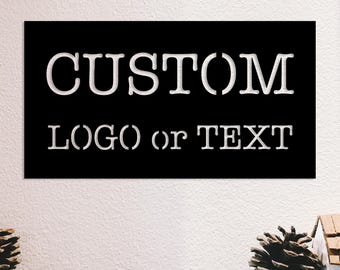 Custom Logo Metal Sign, Personalized Outdoor Sign, Custom Bar Sign, Your Logo Decor Sign, Large Waterproof Store Sign, Steel Commercial Sign