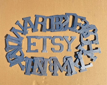 Custom Metal Letters for Crafts, Small 14 Gauge Steel Letters, Letters for Wall, Outdoor Letter Numbers, Thin DIY Letters Your Number Gift