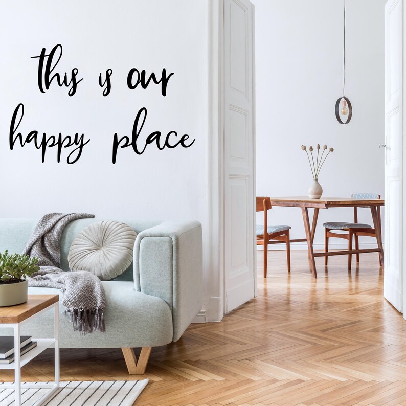 This is Our Happy Place Metal Wall Sign, Quotes Sign, Boho Wall Hanging