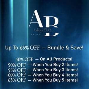 The image is an advertisement for a store called "Arte Bella" that offers various discounts and savings on their products.