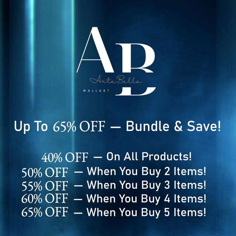 The image is an advertisement for a store called "Arte Bella" that offers various discounts and savings on their products.