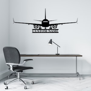 Targa personalizzata con nome di aereo, regalo personalizzato per l'aviazione, targa con nome di aereo, targa per hangar, targa con nome di pilota, targa per aereo RC, decorazione murale dell'aeronautica militare