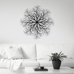 Baum des Lebens Metall Wanddekor, Großes rundes Baum Zeichen, Natur Wandbehang, Arbor Wand Kunst, Stammbaum Dekor, Einzigartiges Geschenk, Wohnzimmer Dekor