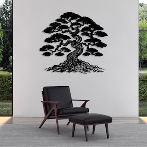 Large Tree of Life Metal Wall Art, Tree with Root Decor, Fireplace Wall Hanging, Modern Home Decor, Farmhouse Wall Art, Nature Lover Gifts