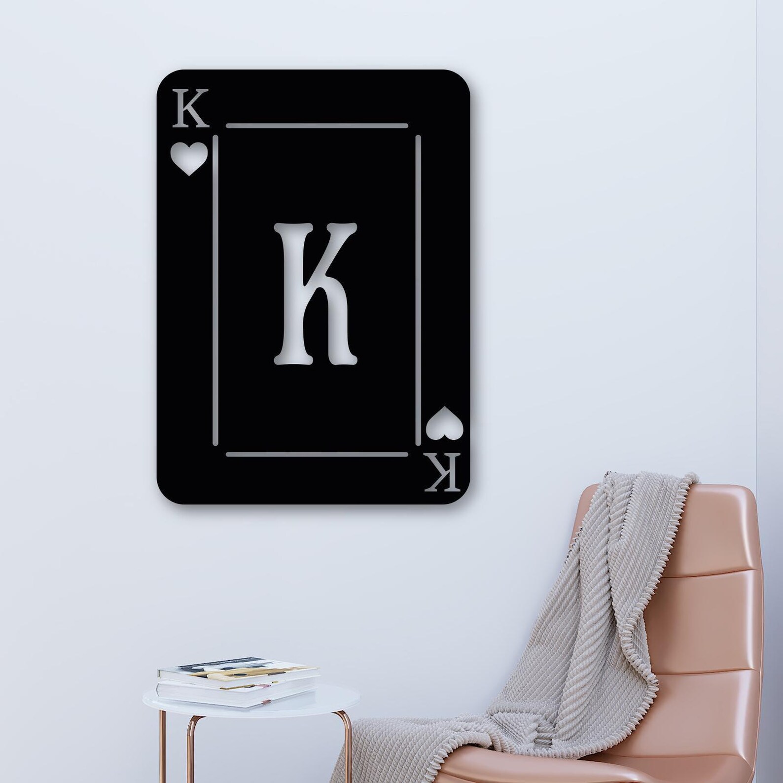 Personalized Metal Playing Card Letter Monogram With LED Light, Playing ...