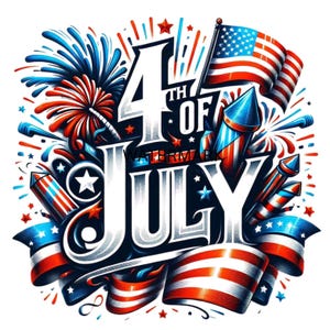 Pacote com 10 clipart PNG do Dia da Independência, 4 de julho, aquarela, bandeiras dos EUA, fogos de artifício, estátua patriótica da liberdade, sublimação, artes e ofícios