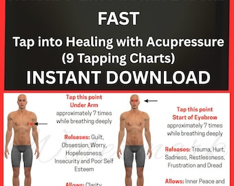 Acupressure Tapping Points to Clear Emotional Blocks FAST! PDF with 9 Full Color Charts - Instant Download