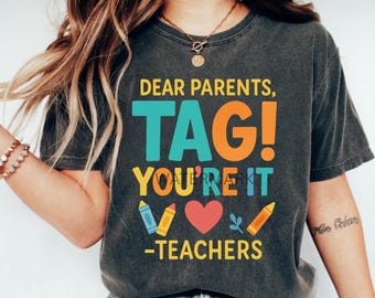 Tag You’re It PNG | Funny Teacher Last Day of School Shirt Design | 300 DPI Transparent Background | End of Year Teacher Sublimation