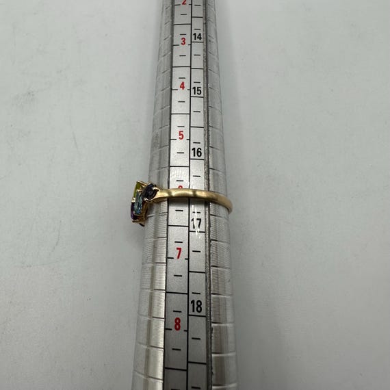 14k Gold Multi Gemstone Cluster Ring, Vintage Sty… - image 9