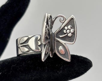 James Avery Mariposa Butterfly Ring Vintage Sterling Silver Size 7