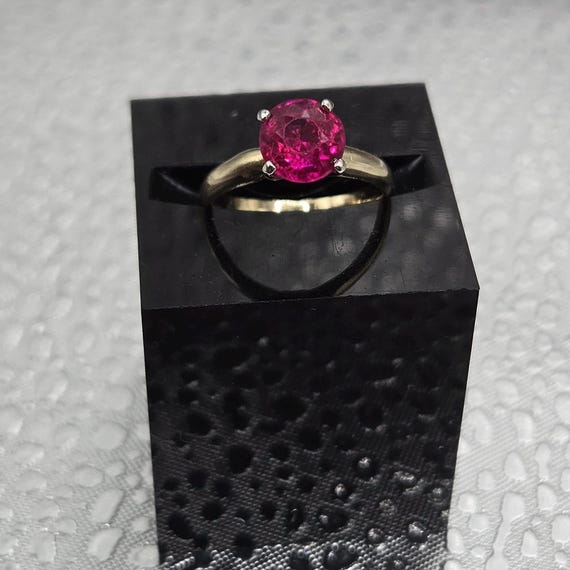 14k Solid Gold Ruby Ring, Petite July Birthstone … - image 4