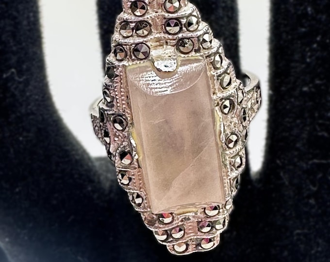 One of a Kind Vintage Style Sterling Silver Ring Size 6.5