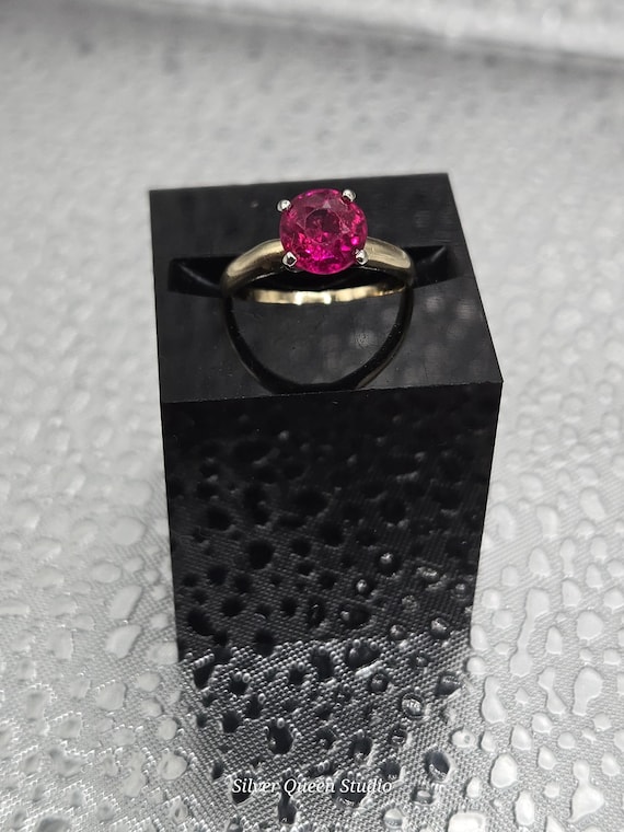 14k Solid Gold Ruby Ring, Petite July Birthstone … - image 4