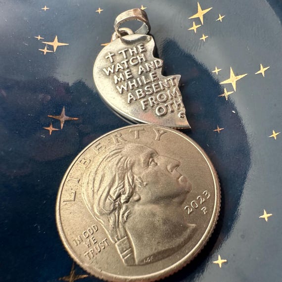 Retired James Avery Sterling Silver Broken Heart Pendant, Christian Jewelry View 6