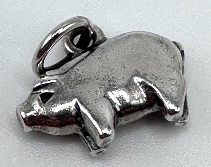 Vintage James Avery Sterling Silver Retired Pig Charm RARE