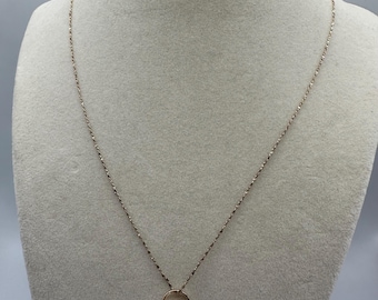 14k Gold Black Hills Ring Necklace, Grape Leaf Pendant, 18 Inch Chain