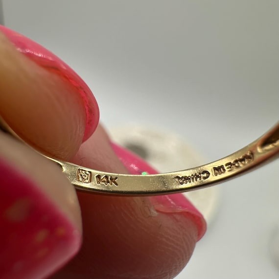 14k Gold Multi Gemstone Cluster Ring, Vintage Sty… - image 7