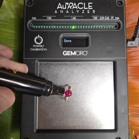 Solid 14K Yellow Gold Ring with Ruby – Size 1.75 - image 6