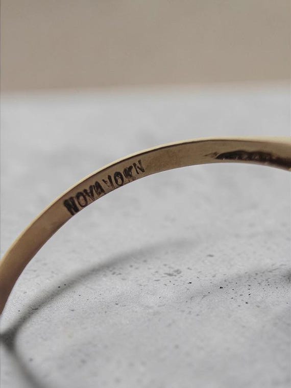 Solid 10K Yellow Gold Ring with Round-Cut Ruby – … - image 9