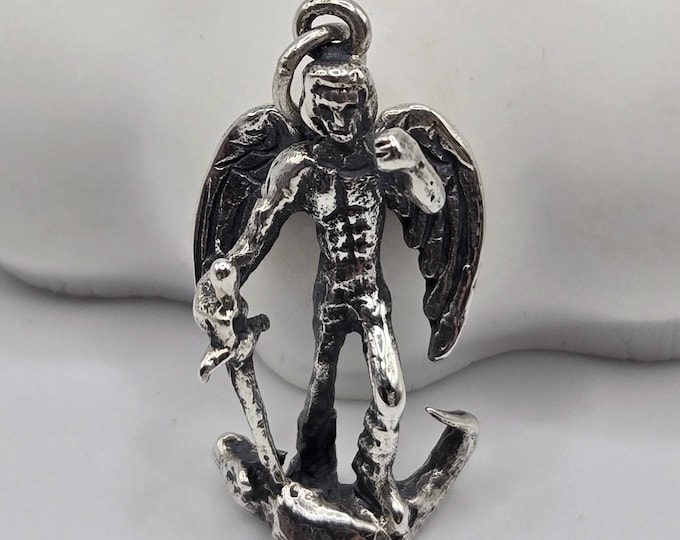James Avery Pendant St Michael Slayer Archangel RARE RETIRED