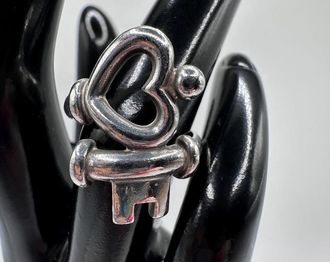 James Avery Key to My Heart Sterling Silver Ring Size 6.25
