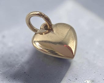 James Avery Solid 14K Yellow Gold Heart Charm Pendant