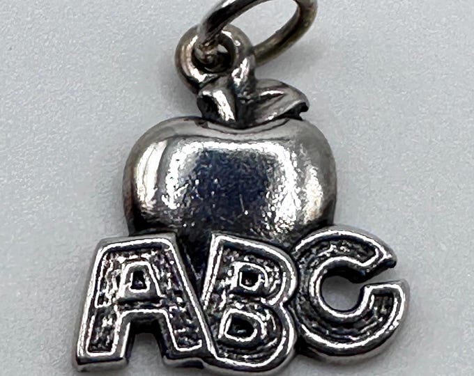 Vintage James Avery ABC Apple Charm 925 Sterling Silver