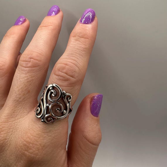 James Avery Sorento Ring, Open Scroll Design, Ste… - image 5