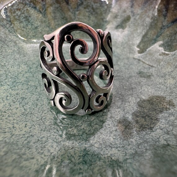 James Avery Sorento Ring, Open Scroll Design, Ste… - image 8