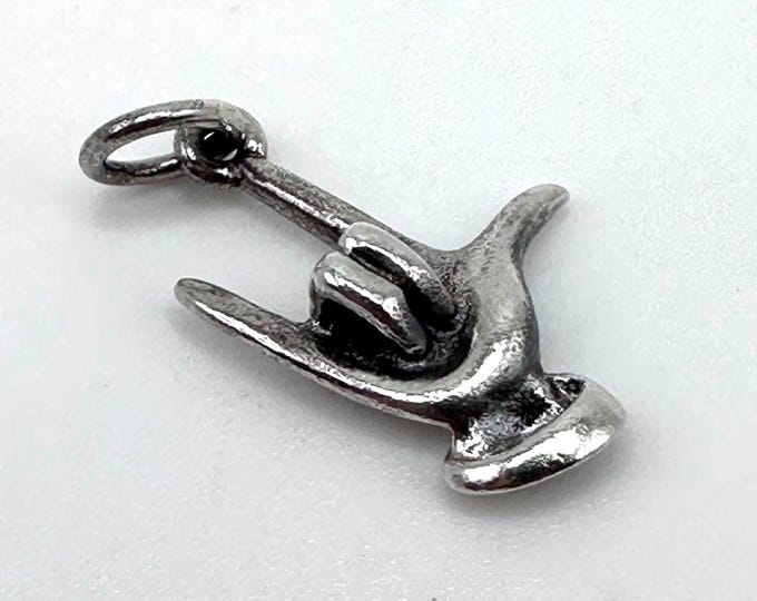 Vintage James Avery Sterling Silver Sign Language Hand I Love You Retired Rare