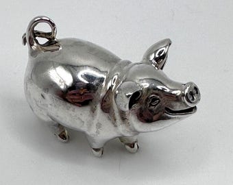 Sterling Silver Pig ITALY 925