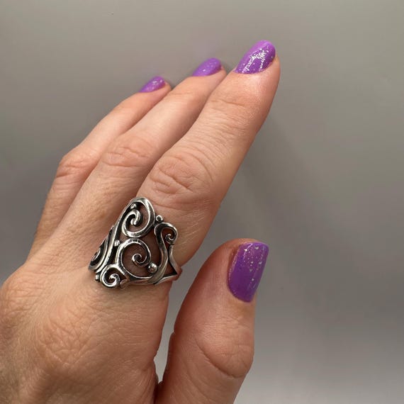 James Avery Sorento Ring, Open Scroll Design, Ste… - image 4