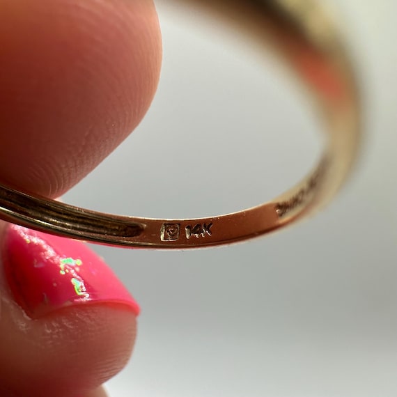 14k Gold Multi Gemstone Cluster Ring, Vintage Sty… - image 13