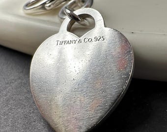 Tiffany and Co Heart Charm Keychain 925 Silver