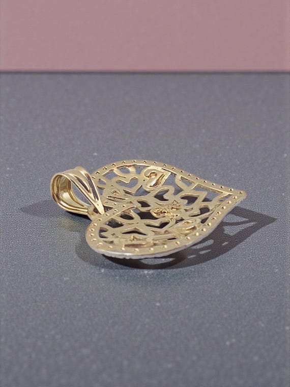 Michael Anthony Solid 14K Two-Tone Gold Filigree … - image 4