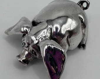 Vintage Buccellati Sterling Silver Pig Figurine 41.12 grams