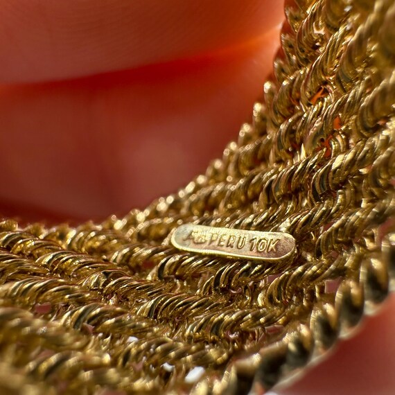 10k Solid Gold Michael Anthony Peru Ring Size 11 - image 8