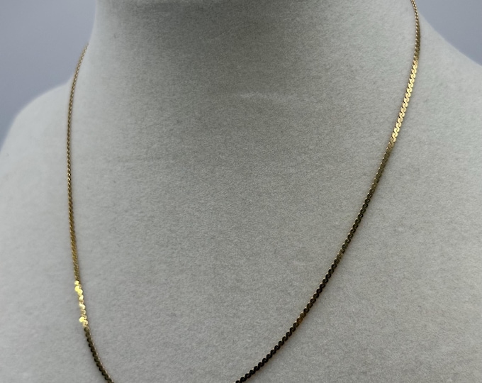Vintage 14K Gold Necklace 15” Long