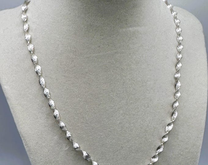 Sterling Silver Twisted Necklace ITALY